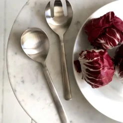 Kay Bojesen Grand Prix salad set, polished stainless steel