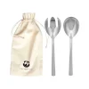 Kay Bojesen Grand Prix small salad set, polished stainless steel