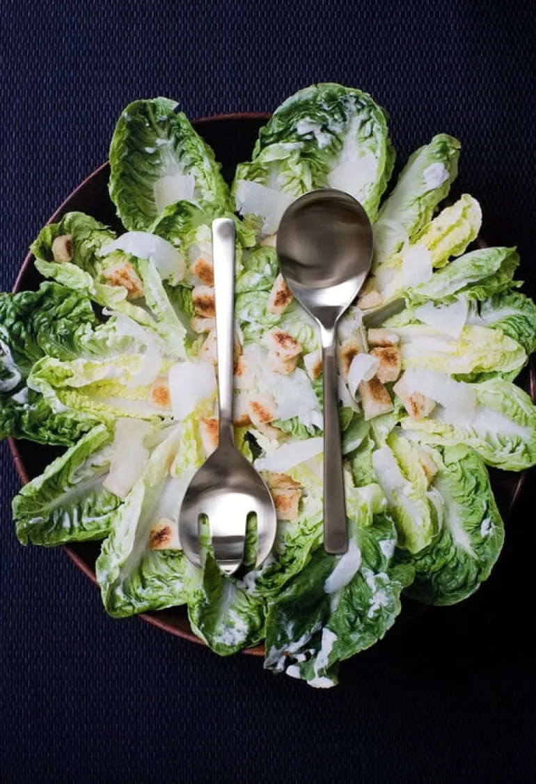 Kay Bojesen Grand Prix small salad set, polished stainless steel