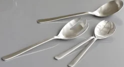 Kay Bojesen Grand Prix small salad set, polished stainless steel