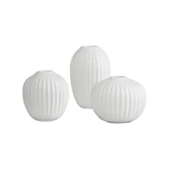 Kähler Hammershøi miniature vases, 3 pcs, white