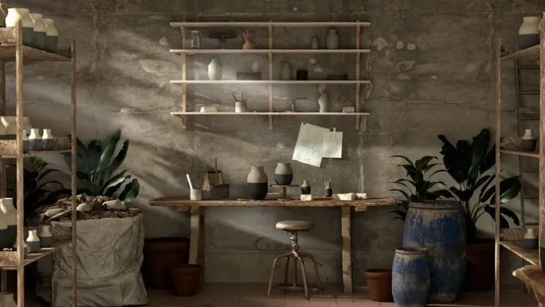 Kähler Omaggio Circulare vase, 31 cm, grey - anthracite