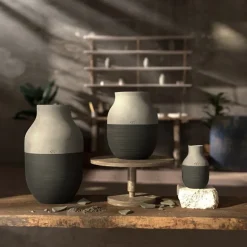 Kähler Omaggio Circulare vase, 31 cm, grey - anthracite