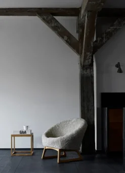 Klassik Studio Cube table, soaped oak - light grey marble