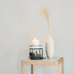 Klassik Studio Cube table, soaped oak - light grey marble