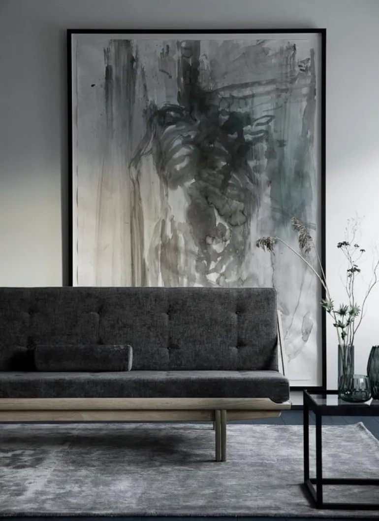 Klassik Studio Cube table, black - smoked glass