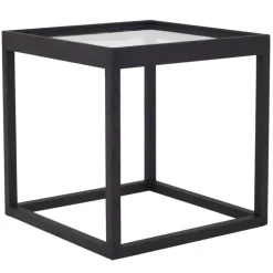 Klassik Studio Cube table, black - smoked glass