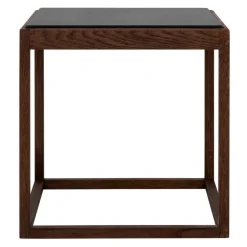 Klassik Studio Cube table, smoked oak - grey marble