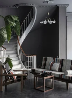 Klassik Studio Cube table, smoked oak - smoked glass