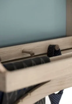 Klassik Studio The Hanger coat rack, soaped oak - grey blue