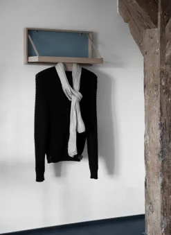 Klassik Studio The Hanger coat rack, soaped oak - grey blue