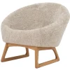Klassik Studio Tub lounge chair, Moonlight sheepskin - oiled oak