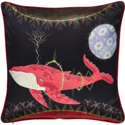 Klaus Haapaniemi & Co. Cosmic Whale with Lilac Planet cushion cover, silk