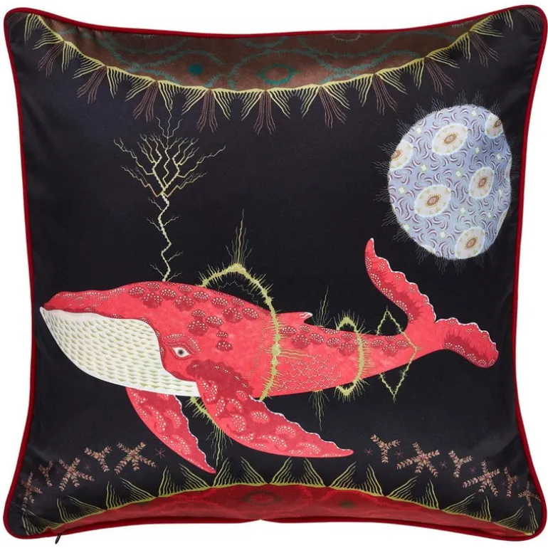Klaus Haapaniemi & Co. Cosmic Whale with Lilac Planet cushion cover, silk
