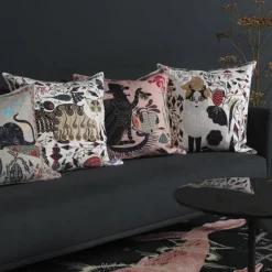 Klaus Haapaniemi & Co. Les Chats Putte cushion cover, linen