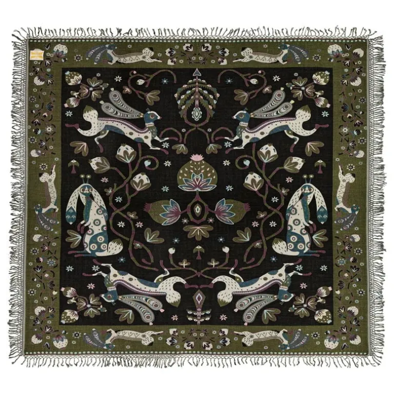 Klaus Haapaniemi & Co. Rabbit throw, 180 x 200 cm, forest