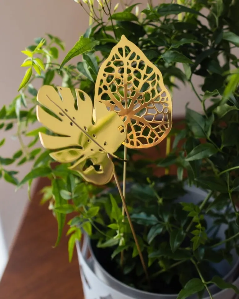 Klong Brass Leaves Water ornamental plant support, 2 pcs