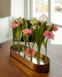 Klong Brass Leaves Wood ornamental plant support, 2 pcs