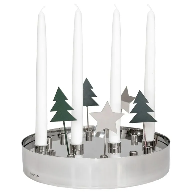 Klong Jubel Advent candleholder/vase, stainless steel