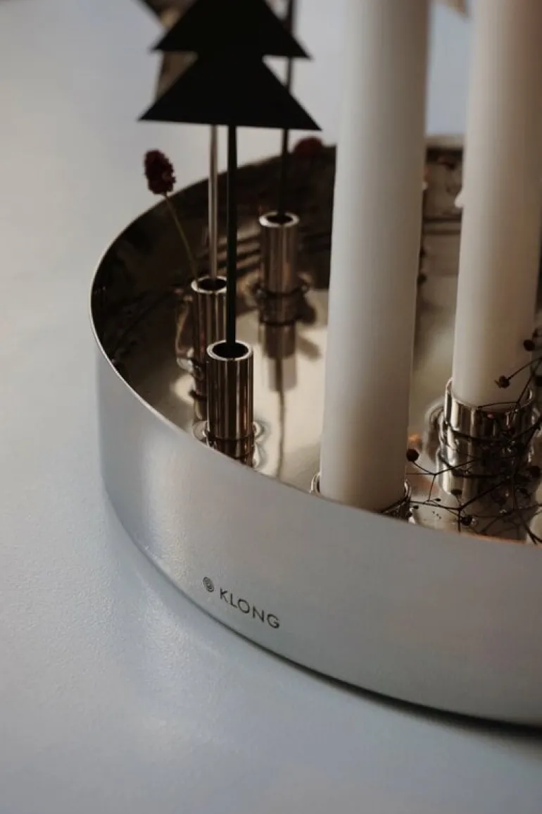 Klong Jubel Advent candleholder/vase, stainless steel