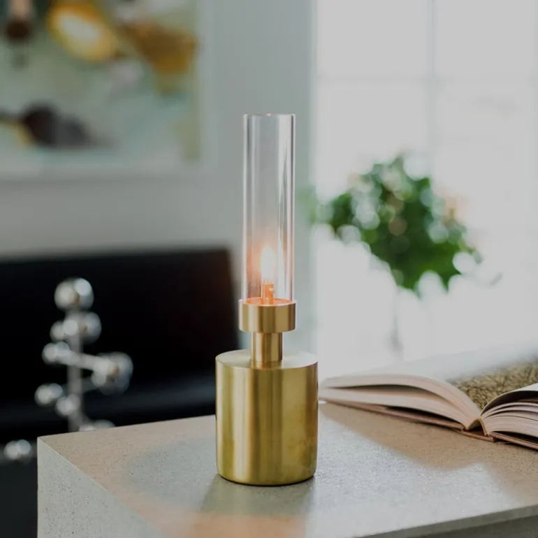 Klong Patina oil lamp, mini, brass