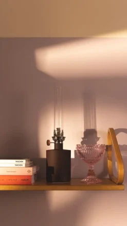 Klong Patina oil lamp, small, dark red