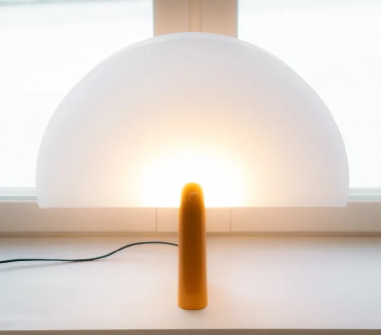 Klong Pavo table lamp, yellow