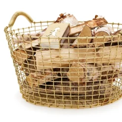 Korbo Classic 35 wire basket, brass