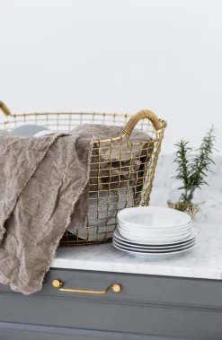 Korbo Classic 35 wire basket, brass