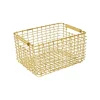 Korbo Rectangular 15 wire basket, brass