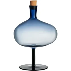 Kosta Boda Bod bottle, 295 mm, midnight blue - cork