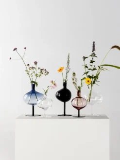 Kosta Boda Bod bottle, 295 mm, midnight blue - cork