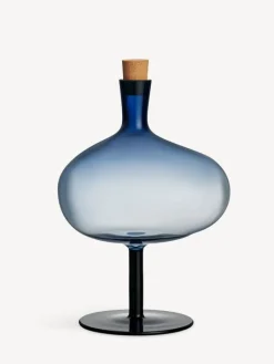 Kosta Boda Bod bottle, 295 mm, midnight blue - cork