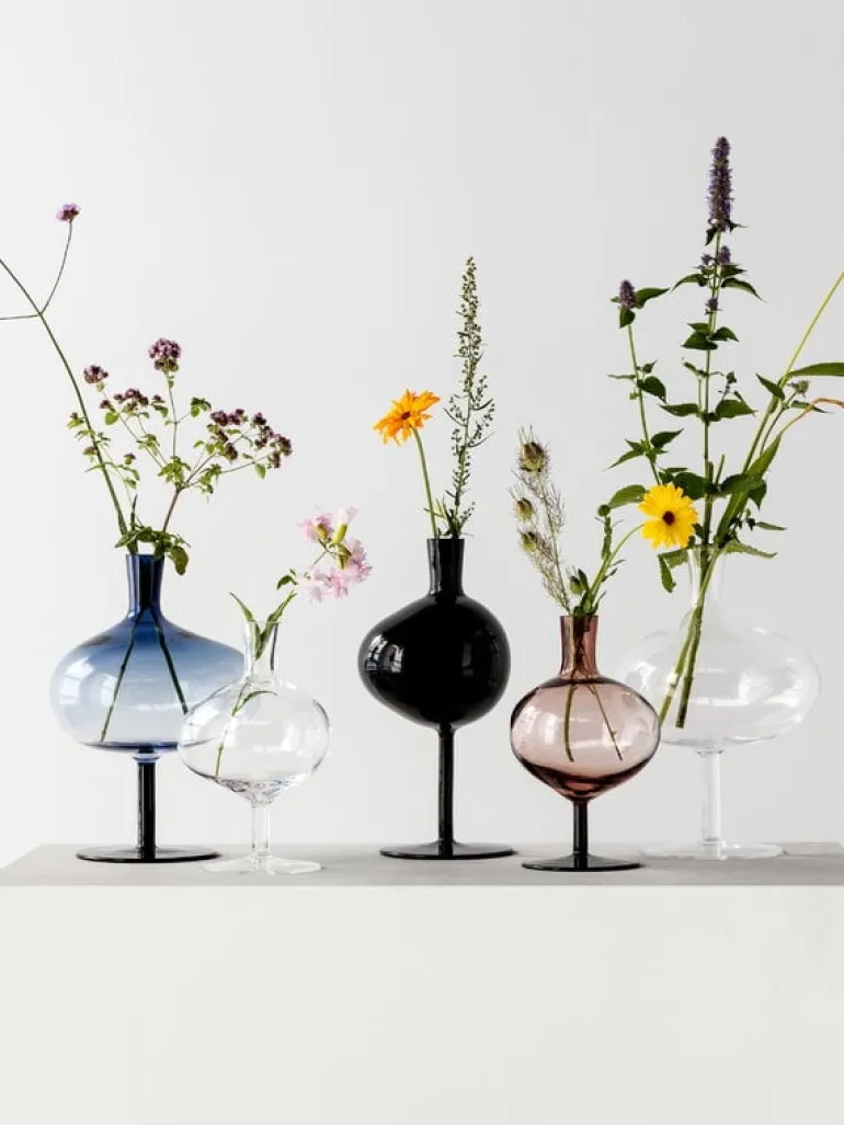 Kosta Boda Bod bottle, 230 mm, burgundy - cork