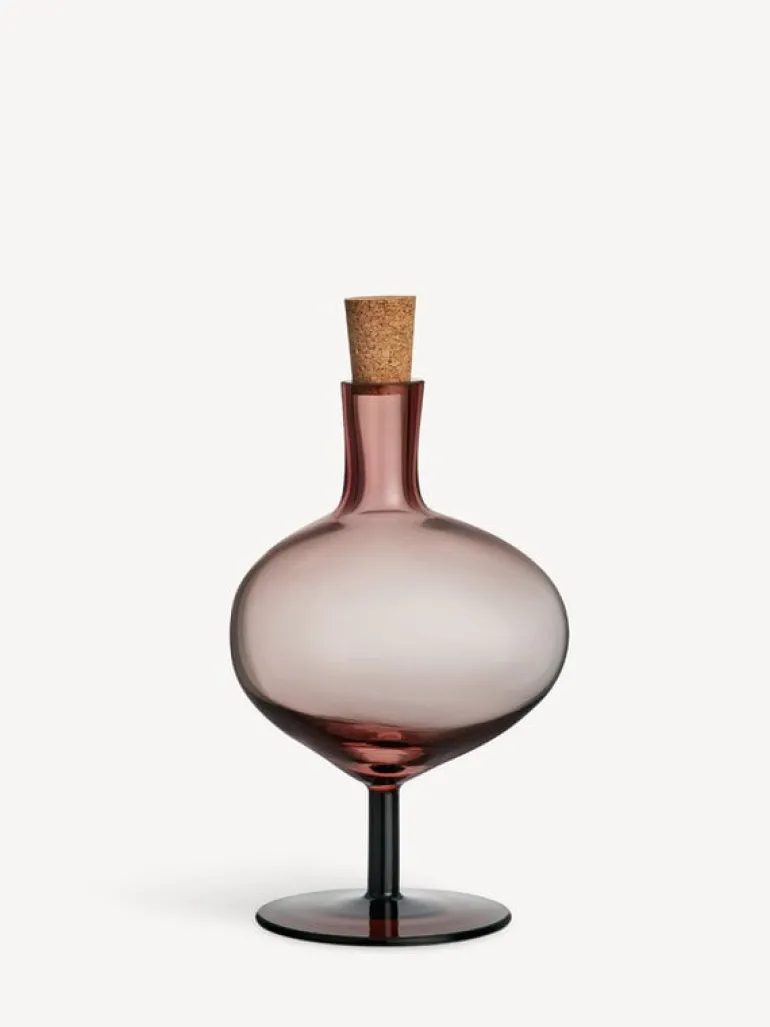 Kosta Boda Bod bottle, 230 mm, burgundy - cork