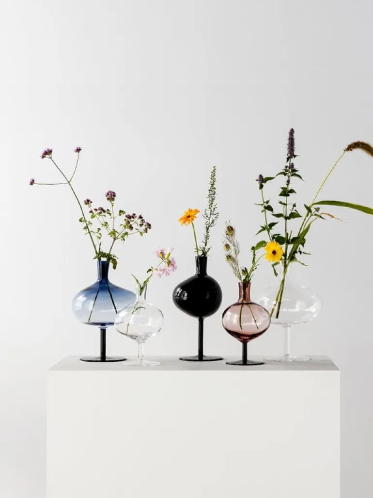 Kosta Boda Bod bottle, 230 mm, burgundy - cork