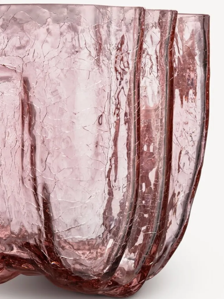 Kosta Boda Crackle vase, 175 mm, pink