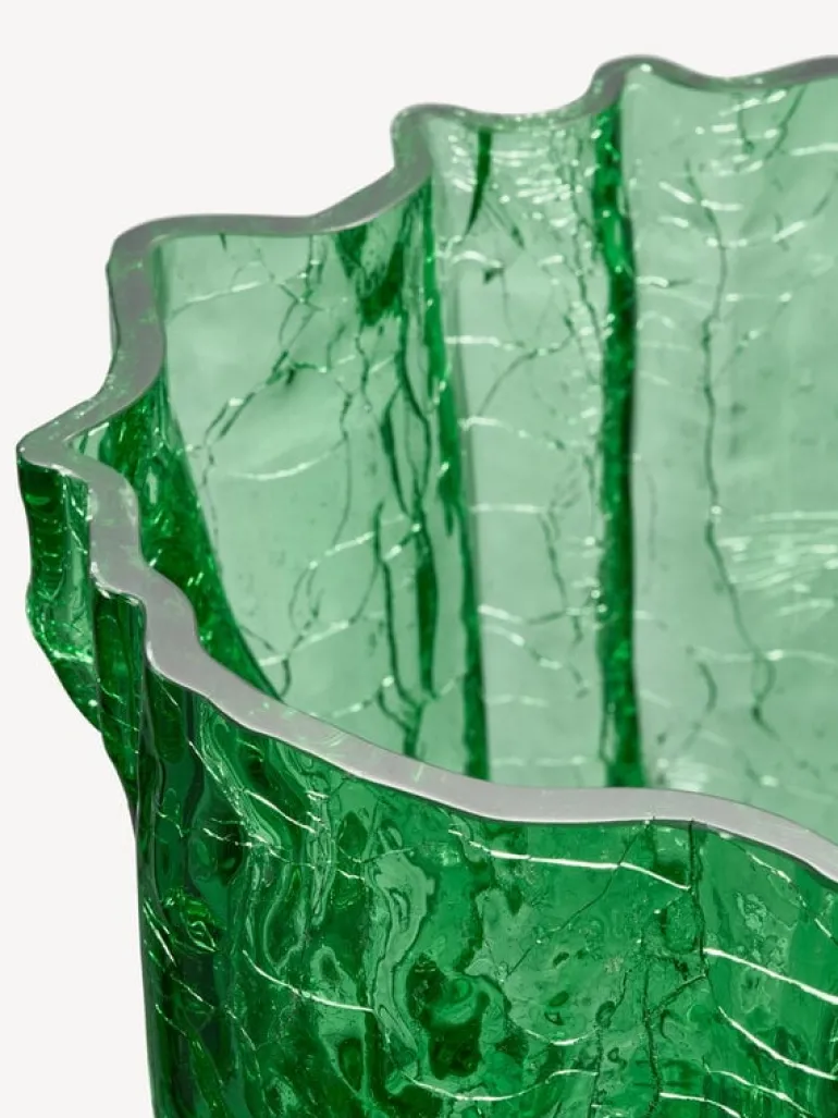 Kosta Boda Crackle vase, 175 mm, green