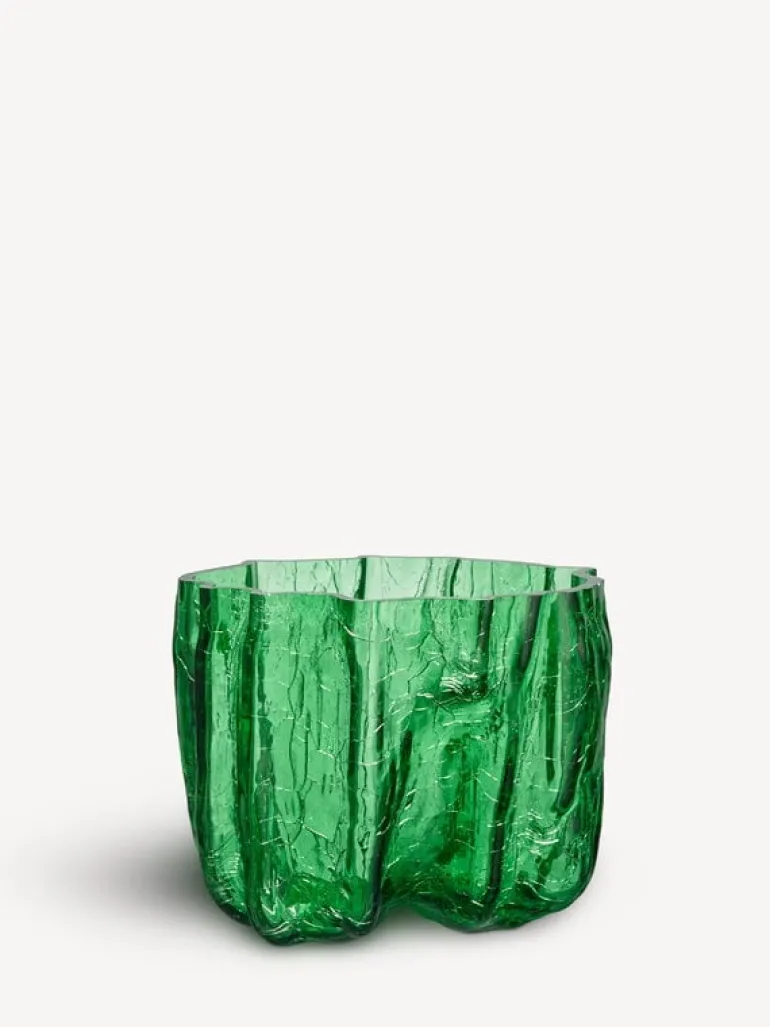 Kosta Boda Crackle vase, 175 mm, green