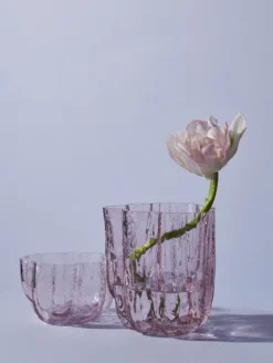 Kosta Boda Crackle votive, 58 mm, pink