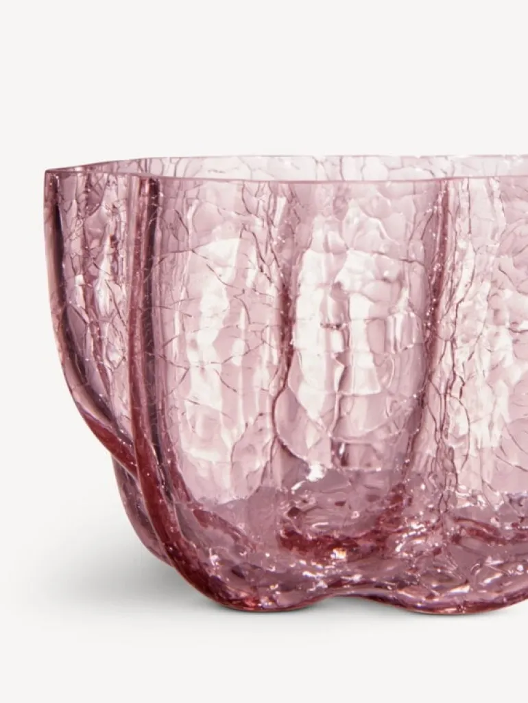 Kosta Boda Crackle votive, 58 mm, pink