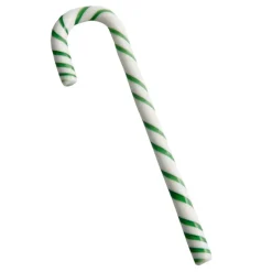 Kosta Boda Polka candy cane glass ornament, 170 mm, white - green