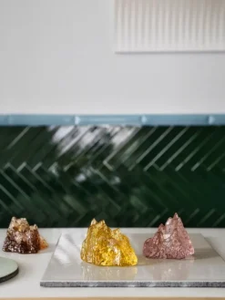 Kosta Boda The Rock votive, 91 mm, yellow