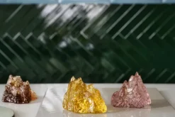 Kosta Boda The Rock votive, 91 mm, yellow