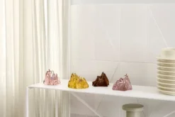 Kosta Boda The Rock votive, 91 mm, yellow