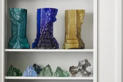 Kosta Boda The Rock votive, 91 mm, blue green