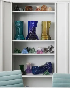 Kosta Boda The Rock votive, 91 mm, blue green