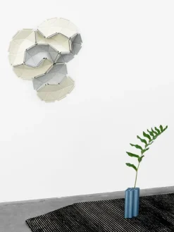 Kvadrat Clouds fabric tiles, 8 pcs, grey - white