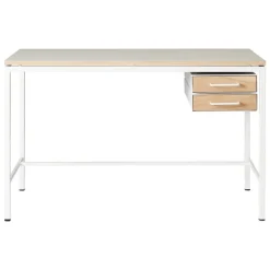 Labofa Heritage 65 desk, 2 drawers, grey linoleum - oak - white