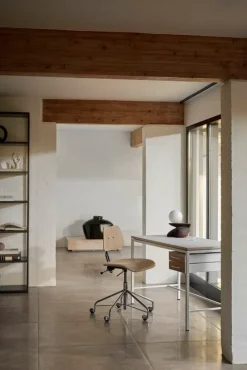 Labofa Heritage 65 desk, 2 drawers, grey linoleum - oak - white